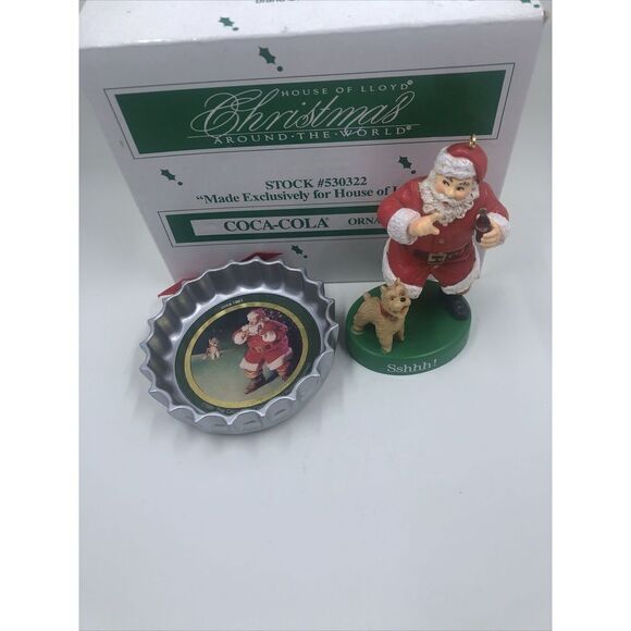 Santa Christmas Ornament-HOUSE OF LLOYD CHRISTMAS AROUND THE WORLD COCA COLA - Picture 1 of 6
